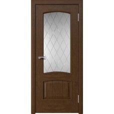 Межкомнатная дверь Ellada Porte Аврора Сапель тон 2 Ромб гравировка