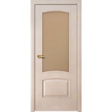 Межкомнатная дверь Ellada Porte Аврора Дуб белёный Бронза матовая