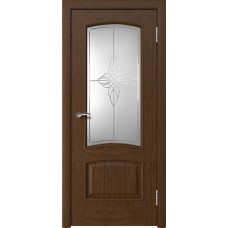 Межкомнатная дверь Ellada Porte Аврора Сапель тон 2 Юлия гравировка