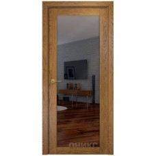 Межкомнатная дверь Оникс Сорбонна Дуб золотистый с зеркалом