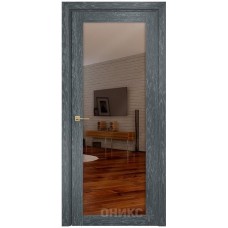 Межкомнатная дверь Оникс Сорбонна Дуб седой с зеркалом