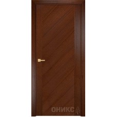 Межкомнатная дверь Оникс Авангард Красное дерево с черной патиной шпон №3