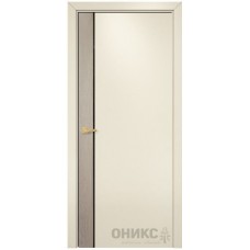 Межкомнатная дверь Оникс Duo Мокко/эмаль слоновая кость МДФ со стеклом
