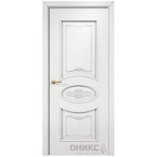 Межкомнатная дверь Оникс Эллипс Эмаль белая по ясеню