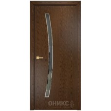 Межкомнатная дверь Оникс Порто Орех тангентальный с зеркалом