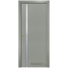 Межкомнатная дверь Оникс Престиж 1 CPL светло серый со стеклом