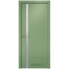 Межкомнатная дверь Оникс Престиж 1 эмаль RAL 6021 по ясеню со стеклом