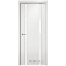 Межкомнатная дверь Оникс Престиж 2 CPL белый со стеклом