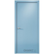 Межкомнатная дверь Оникс Шпон Эмаль голубая по ясеню