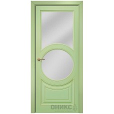 Межкомнатная дверь Оникс Софья Эмаль фисташка МДФ со стеклом