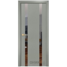 Межкомнатная дверь Оникс Верона 2 CPL светло серый с зеркалом