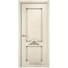 Межкомнатная дверь Оникс Византия Слоновая кость патина коричневая