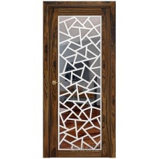 Межкомнатная дверь Оникс Сорбонна Палисандр бразильский решетка с зеркалом