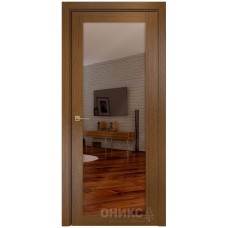 Межкомнатная дверь Оникс Сорбонна Орех с зеркалом