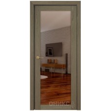 Межкомнатная дверь Оникс Сорбонна Дуб кофейный с зеркалом
