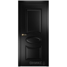 Межкомнатная дверь Оникс Эллипс Эмаль черная МДФ