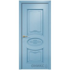 Межкомнатная дверь Оникс Эллипс Эмаль голубая по ясеню