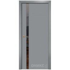 Межкомнатная дверь Оникс Престиж 1 Эмаль по RAL7040 МДФ с зеркалом