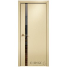 Межкомнатная дверь Оникс Престиж 1 эмаль RAL 1015 по МДФ с зеркалом