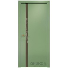 Межкомнатная дверь Оникс Престиж 1 эмаль RAL 6021 по МДФ со стеклом