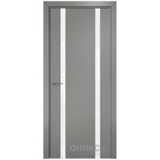 Межкомнатная дверь Оникс Престиж 2 Эмаль RAL 7036 по МДФ со стеклом