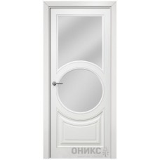 Межкомнатная дверь Оникс Софья Эмаль белая МДФ со стеклом