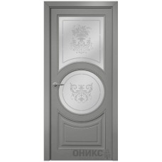 Межкомнатная дверь Оникс Софья Эмаль RAL 7036 по МДФ пескоструй