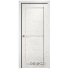 Межкомнатная дверь Оникс Тектон 3 Белая эмаль патина серебро
