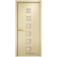 Межкомнатная дверь Оникс Вега эмаль RAL 1015 по МДФ со стеклом