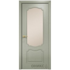 Межкомнатная дверь Оникс Венеция Эмаль 7038 по ясеню со стеклом