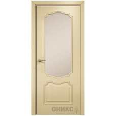 Межкомнатная дверь Оникс Венеция эмаль RAL 1015 по ясеню со стеклом