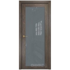 Межкомнатная дверь Оникс Сорбонна Дуб античный со стеклом