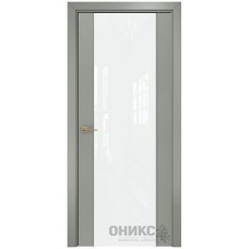 Межкомнатная дверь Оникс Престиж CPL светло серый со стеклом