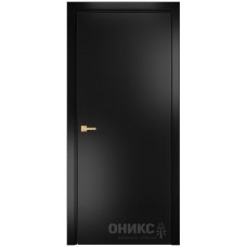 Межкомнатная дверь Оникс Шпон Эмаль черная МДФ