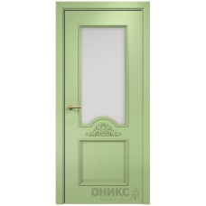 Межкомнатная дверь Оникс Византия Эмаль фисташка МДФ со стеклом