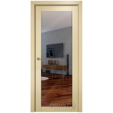 Межкомнатная дверь Оникс Сорбонна эмаль RAL 1015 по МДФ с зеркалом