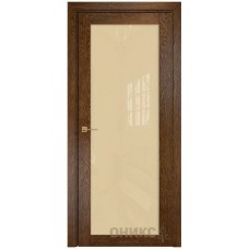Межкомнатная дверь Оникс Сорбонна Каштан со стеклом
