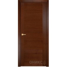 Межкомнатная дверь Оникс Авангард Красное дерево с черной патиной шпон №2