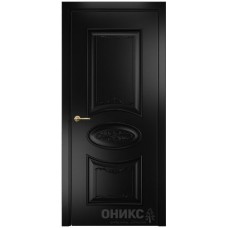 Межкомнатная дверь Оникс Эллипс Эмаль черная МДФ