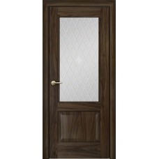Межкомнатная дверь Оникс Марсель-2 Орех американский гравировка Британия