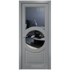 Межкомнатная дверь Оникс Софья Эмаль по RAL7040 МДФ со стеклом