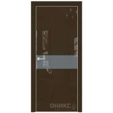 Межкомнатная дверь Оникс Соло 3 Стекло по RAL 8028 со стеклом