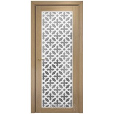 Межкомнатная дверь Оникс Сорбонна Капучино решетка со стеклом