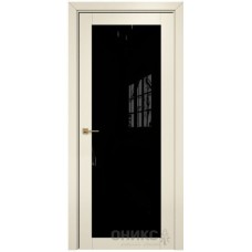 Межкомнатная дверь Оникс Сорбонна Эмаль слоновая кость МДФ со стеклом