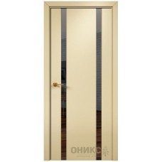Межкомнатная дверь Оникс Престиж 2 эмаль RAL 1015 по МДФ с зеркалом