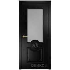Межкомнатная дверь Оникс Рада Эмаль черная по ясеню со стеклом