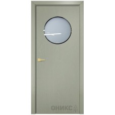 Межкомнатная дверь Оникс Сфера Эмаль 7038 по ясеню со стеклом