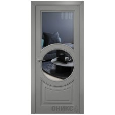 Межкомнатная дверь Оникс Софья Эмаль RAL 7036 по МДФ со стеклом