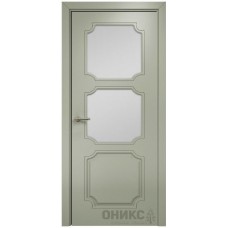 Межкомнатная дверь Оникс Валенсия Эмаль 7038 по МДФ со стеклом