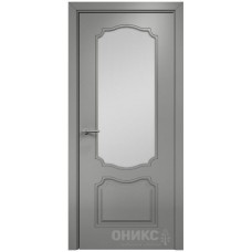 Межкомнатная дверь Оникс Венеция Эмаль RAL 7036 по МДФ со стеклом